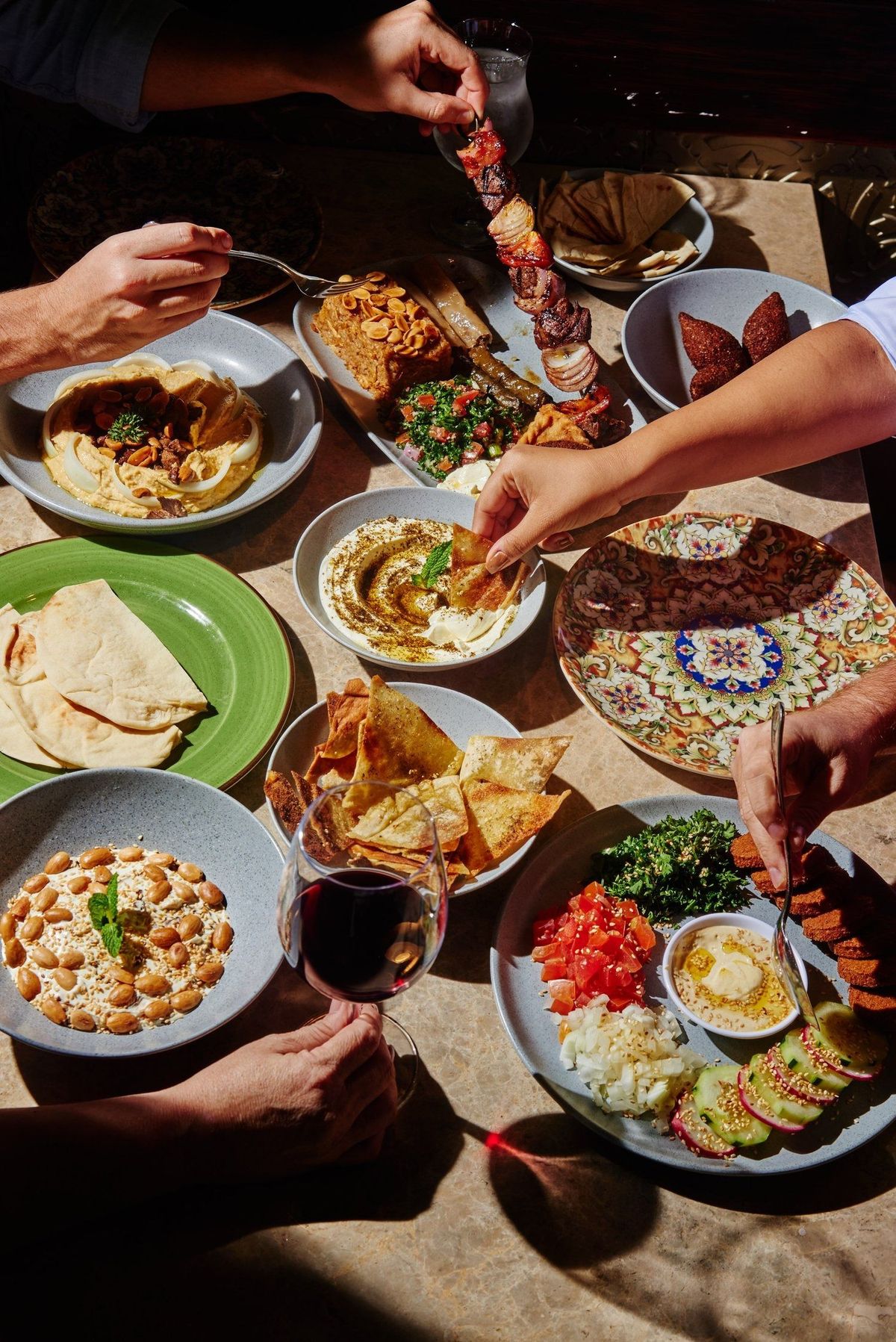 Sharing food table